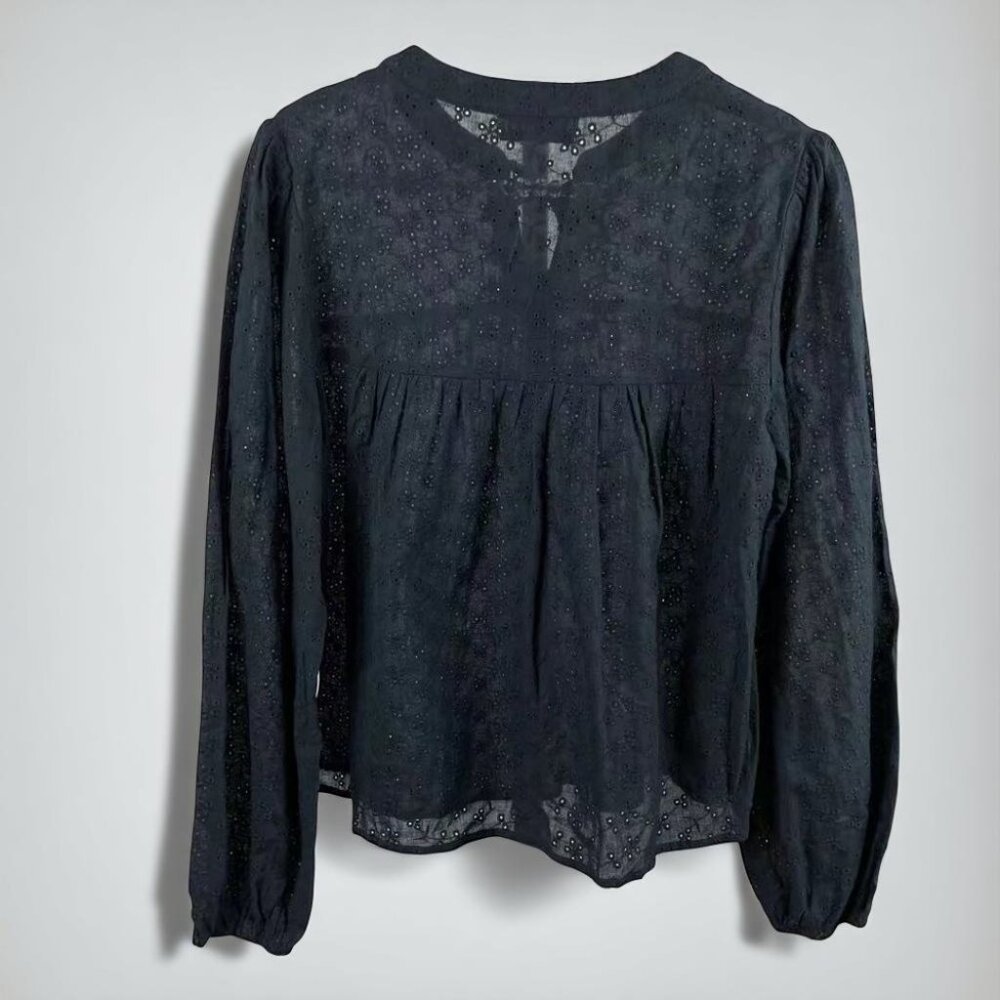 NWT Lost+Wander Mystery Love Peasant Top Black - Picture 3 of 4